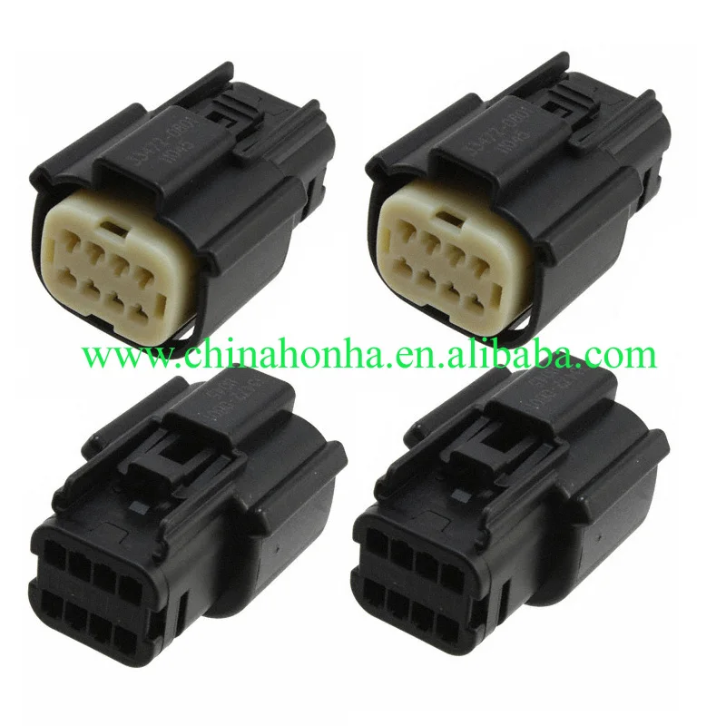 

2sets 8pin auto electrical plug waterproof connector female housing connectors 33472-0801