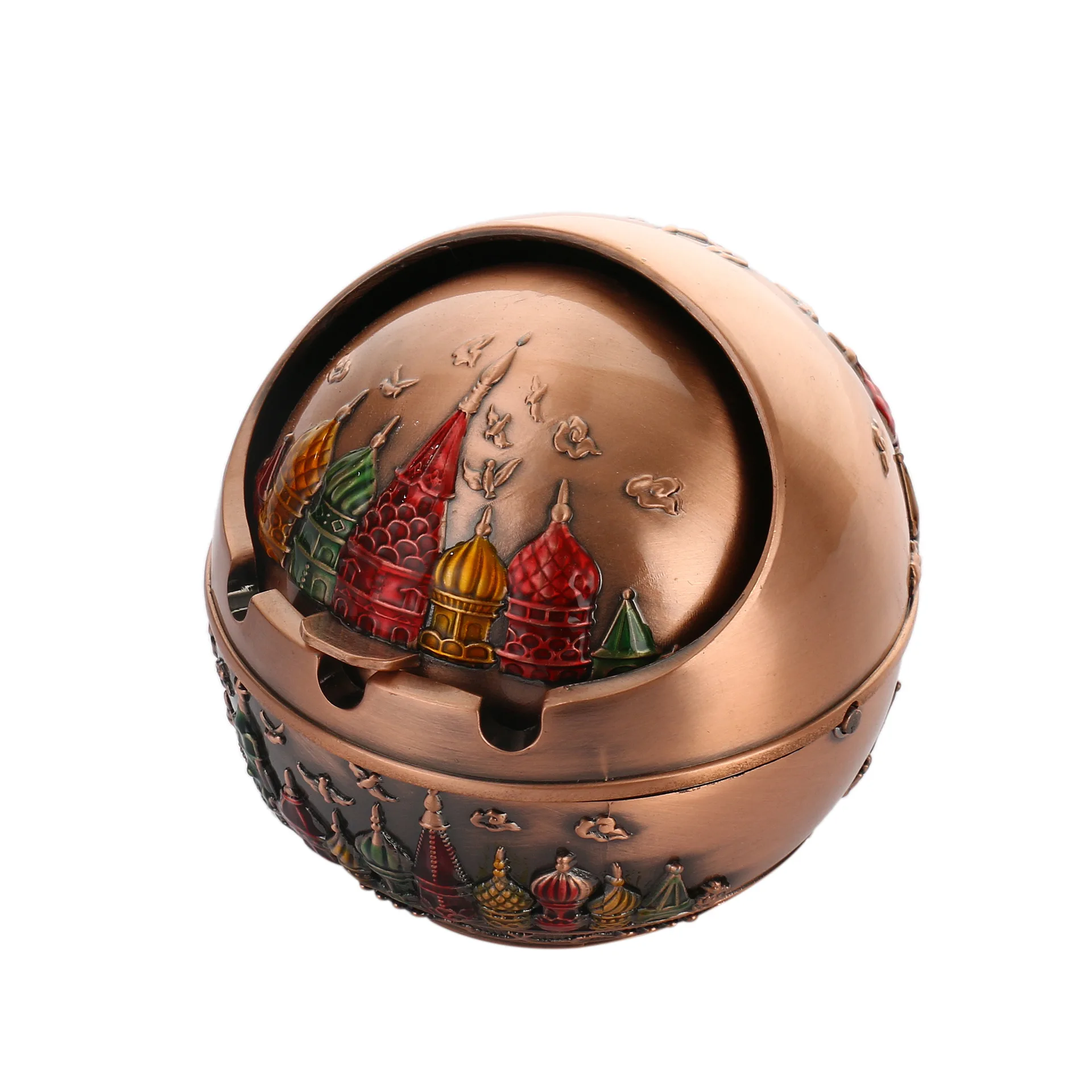 Русский шар замок металлическая пепельница, зажигалки и аксессуары для курения, металлические декоративные искусства и ремесла. Для мужчин, подарок