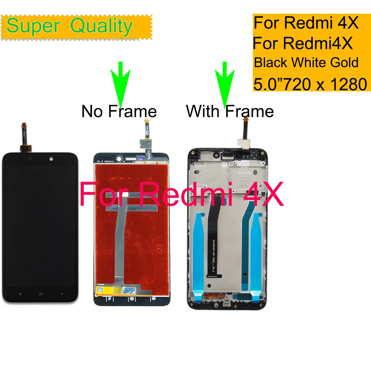 Koop Originele Voor Xiaomi REDMI 4X Monitor LCD Display Touch Screen Digitizer Sensor Pantalla monitor Redmi 4x LCD Assembly Met Frame