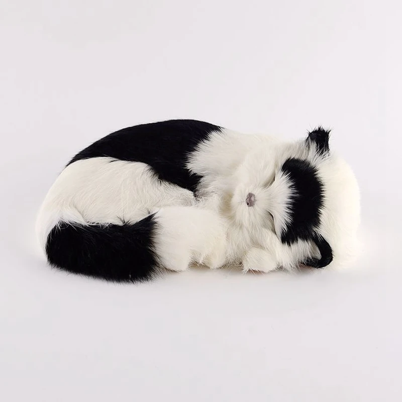 Dorimytrader Pop Plush Simulation Cat Toy Lifelike Lovely Realistic Pets Cat Doll Decoration for Car Gift 27x18x10 DY80005 (7)_1