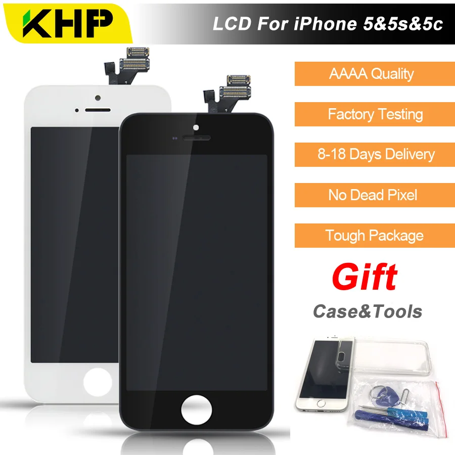 

2019 100% Original KHP AAAA Screen LCD For iPhone 5 5s 5c Screen LCD Replacement Display Touch Screen Digitizer Quality LCDs