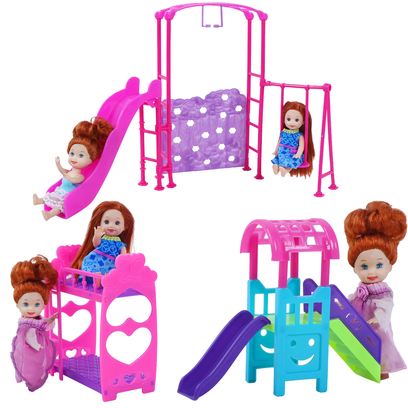 doll bunk bed with slide