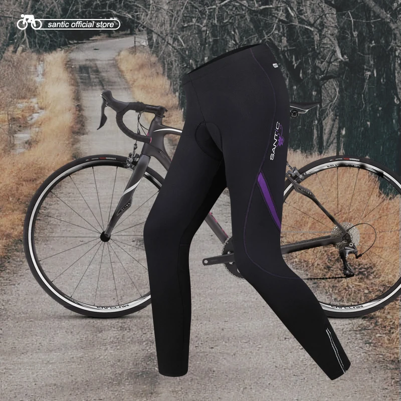Buy Santic Women Cycling Full Pants Purpel Lines