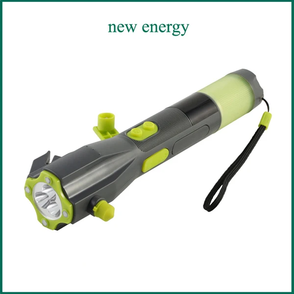 [Seven Neon]2pcs waterproof emergency torch+hammer in car/functional/emergence alarm/belt cutter
