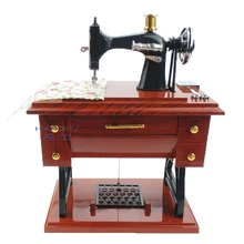 Sartorius Model Vintage Sewing Machine Music Box Kids Toy Birthday Gift Home Decor Play House Toy Crafts Collections