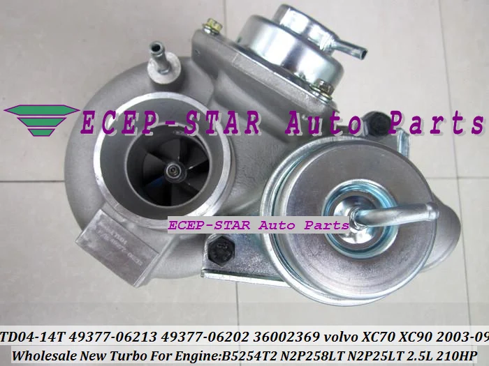 TD04 TD04-14T 49377-06213 36002369 Turbo Turbocharger For Volvo Volvo-PKW XC70 XC90 2003-09 B5254T2 2.5T 2.5L 210HP (6)