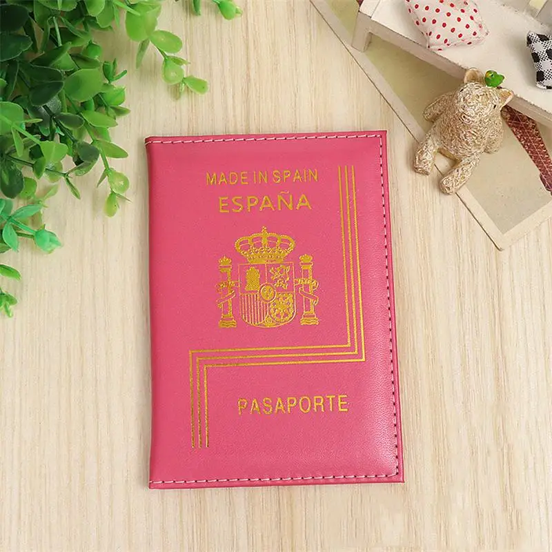 

Cute Passport Holder Protection Case Espana Passport Cover High Quality Fashion Spain Travel Women Pu Leather Case For Passport