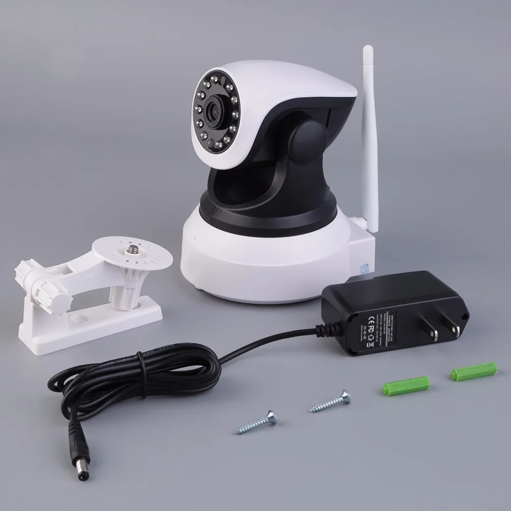 

110-220V 12 IR LEDS 3.6mm IP camera Bulit in Memory Storage Audio Record Security Camera Support Two-way Audio