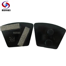 RIJILI 12PCS/Set Trapezoid Redi-lock Grinding Disc Concrete Floor Diamond Grinding Plate marble Diamond grinding shoes P40B