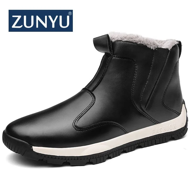 ZUNYU 2018 Winter New Big Size 39 48 Safety Shoes Plush Warm Winter Men ...