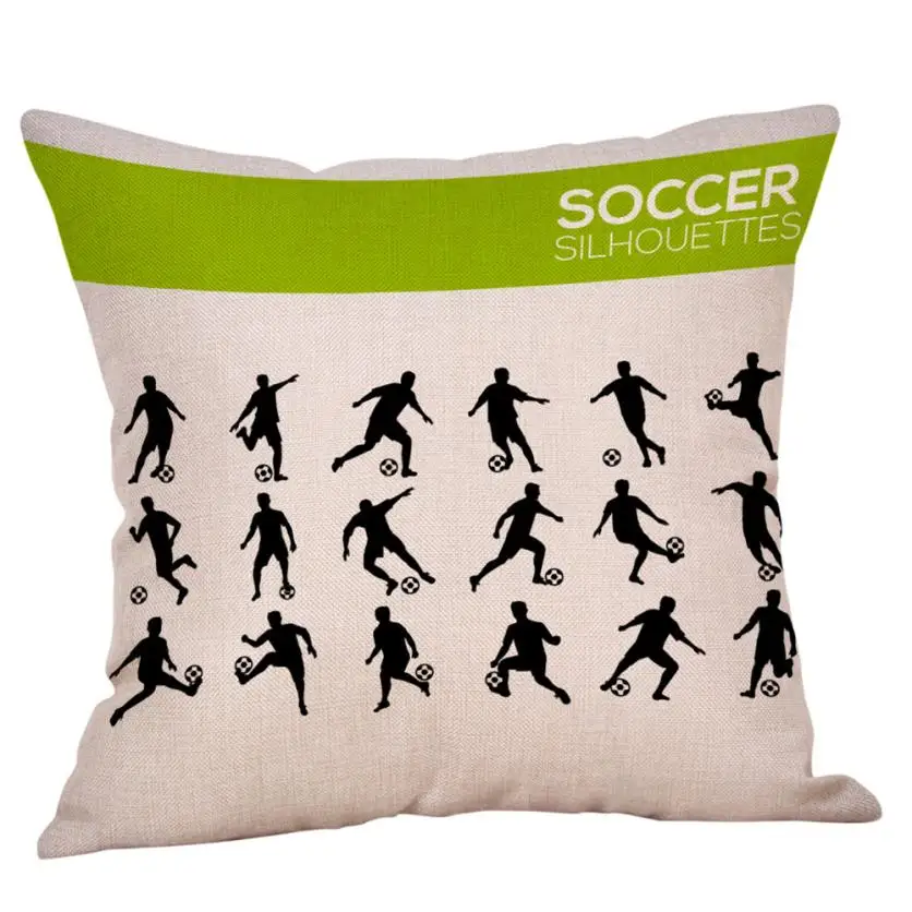 Gajjar Pillow Neck Pillows Football Printing Pillow Cases Linen Sofa