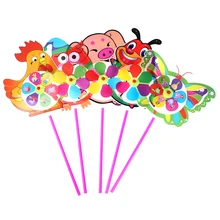 New Cartoon Animal Windmill Wind Spinner Pinwheel Home Garden Yard Decor Kids Toys