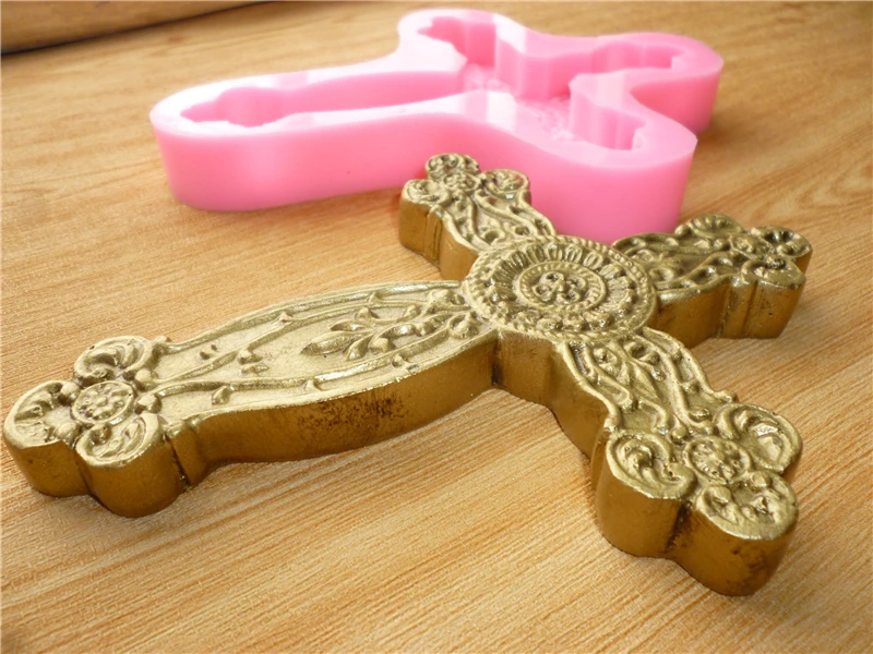 3D Греческий крест, форма для торта, силиконовая форма для шоколада, гипса, свечи, мыло, конфеты, форма для кухни