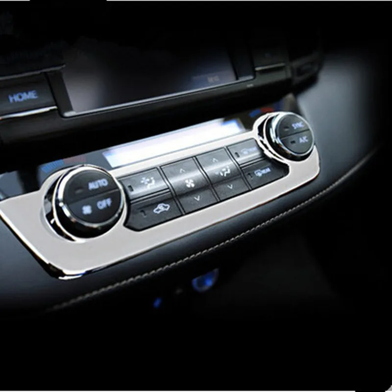 Jameo Авто ABS хромированный воздушный Кнопка кондиционера Управление Панель накладка наклейка для Toyota Previa RAV 4 RAV4- аксессуары