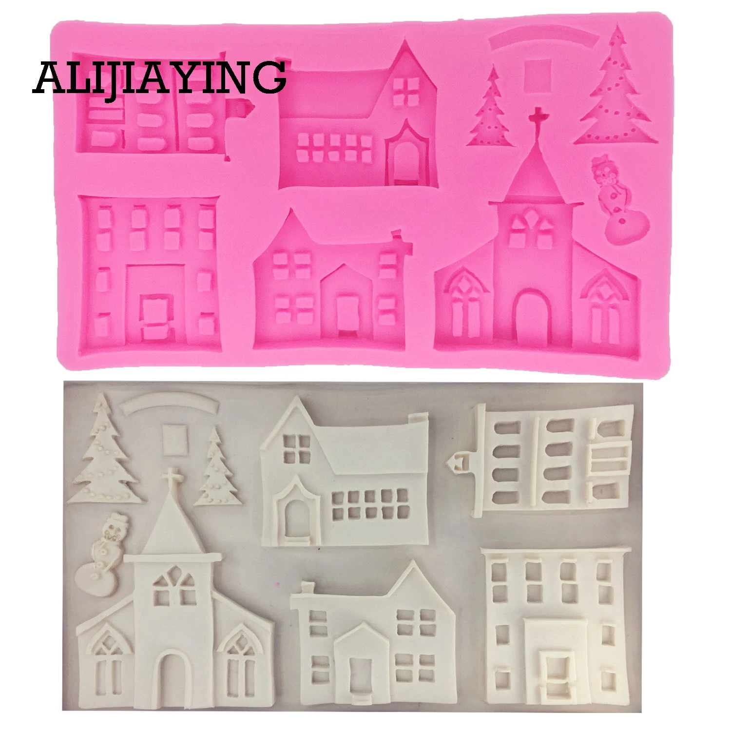 Castle shapes Silicone Mold Fondant Cake Decor Chocolate Craft Mold