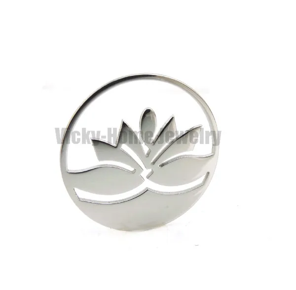 

New Arrivals Silver Lotus DIY Diffuser Locket Plate(20-30mm) Essential Oils Locket Aromatherapy Locket with Free Pads