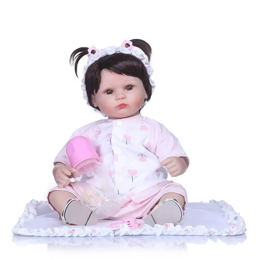 

Lifelike Washable Full Silicone Simulated Company Reborn Baby Doll Hot Sale Princess Baby Doll For Children's Christmas Gift