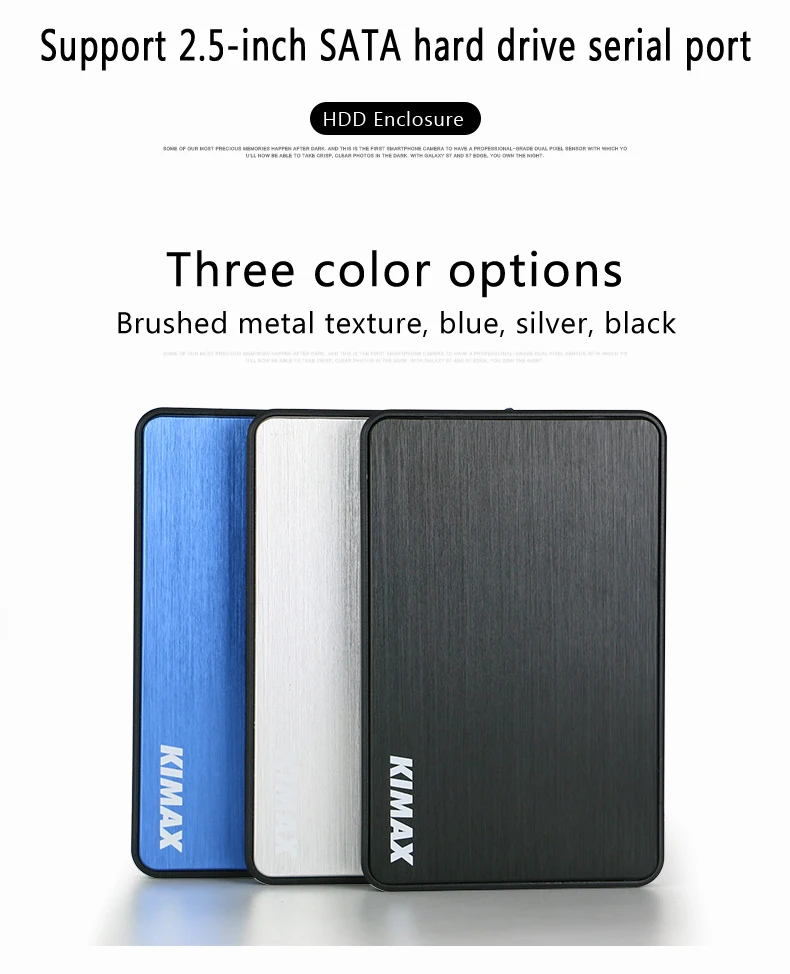 Blueendless BS-MR23K 2.5 "USB 3.0 SATA HDD Box HDD жесткий диск Внешний HDD корпус черный чехол Алюминий + пластик