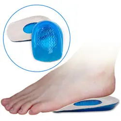 1 пара Мягкая силиконовая гелевая Подушка для ног пятка половинная стелька для обуви увеличивающая пятка Поддержка колодки ортопедические