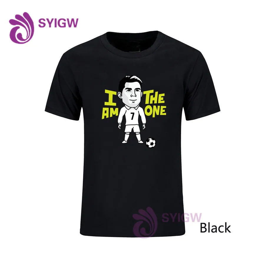 2018 cristiano Ronaldo I am the one Short Sleeve Casual Tops cool Printed 100% cotton men T-Shirt Cool Tee 0122-2