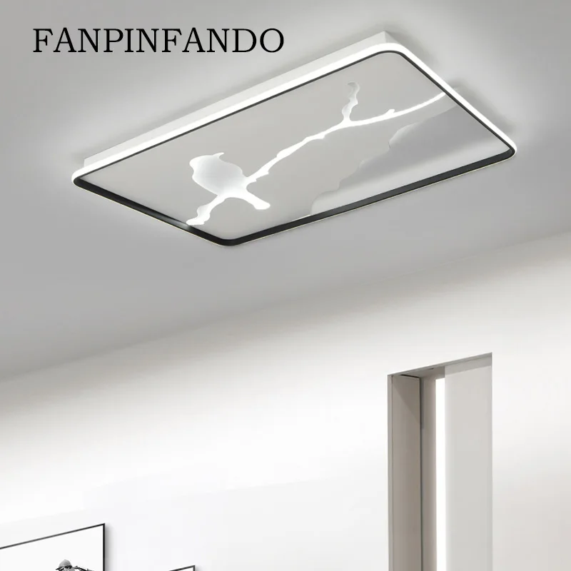 

Surface mounted Rectangle Modern led ceiling chandelier living room dining room bedroom Ultra-thin ceiling chandelier fixtures