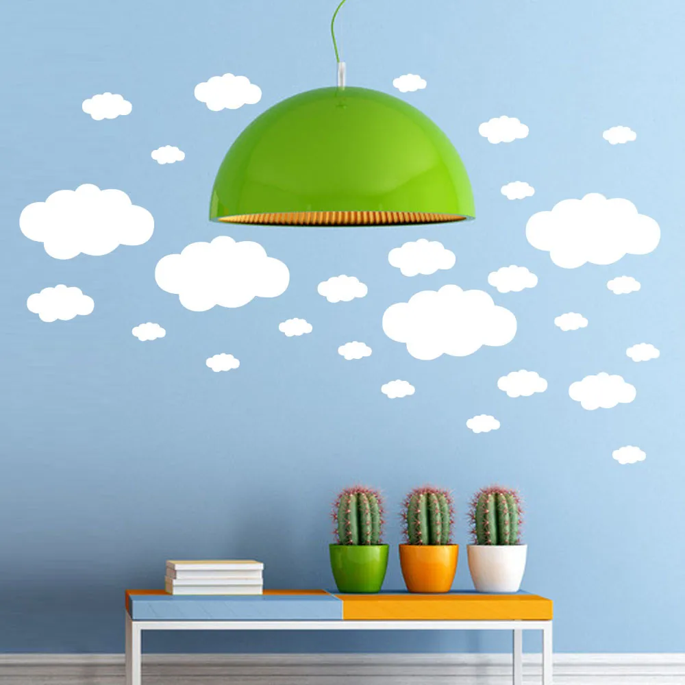 

2018New Fashion 27PCS DIY Clouds Balloon Wall Decals Children's Room Home Decoration Art With High Quality Hot Sale For Home FK4