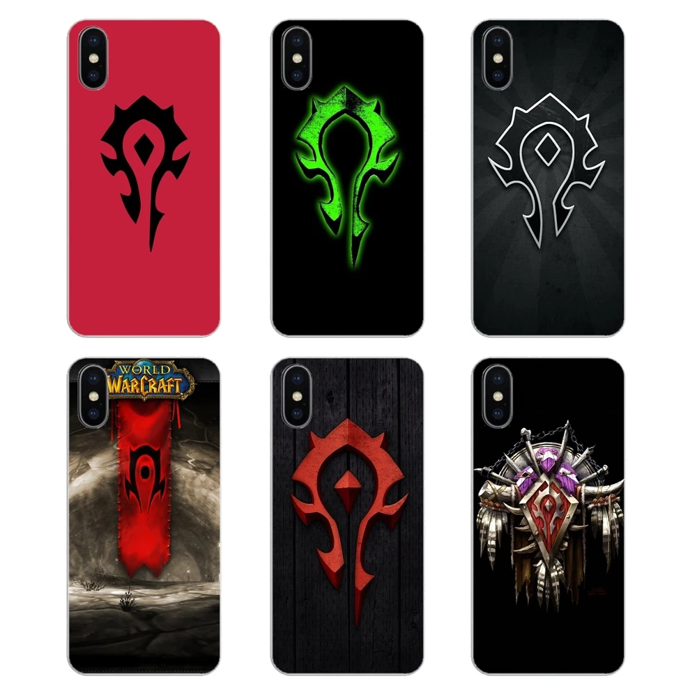 

game WOW World of Warcraft horde Transparent Soft Shell Covers For iPod Touch iPhone 4 4S 5 5S 5C SE 6 6S 7 8 X XR XS Plus MAX