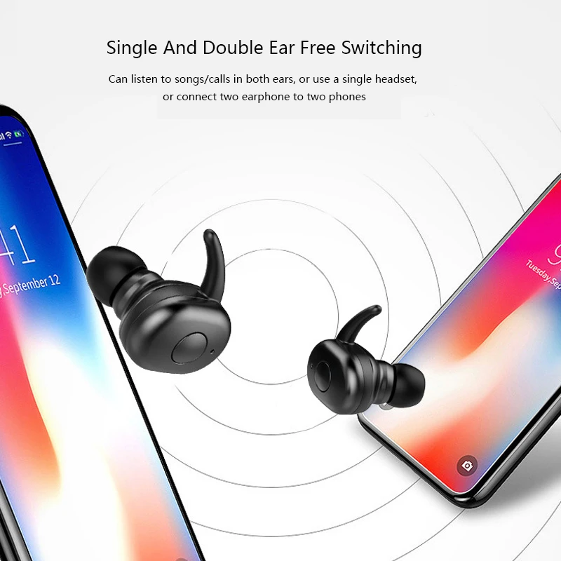 TWS беспроводные Bluetooth наушники с шумоподавлением HD сенсорным управлением