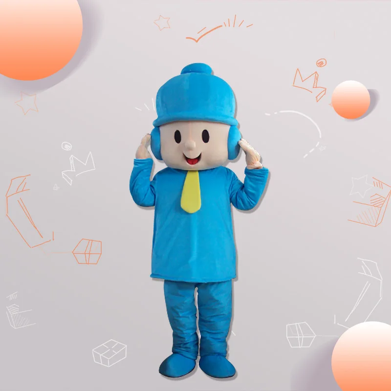 Новый костюм Pocoyo плюшевый талисмана для взрослых Хэллоуина вечеринки