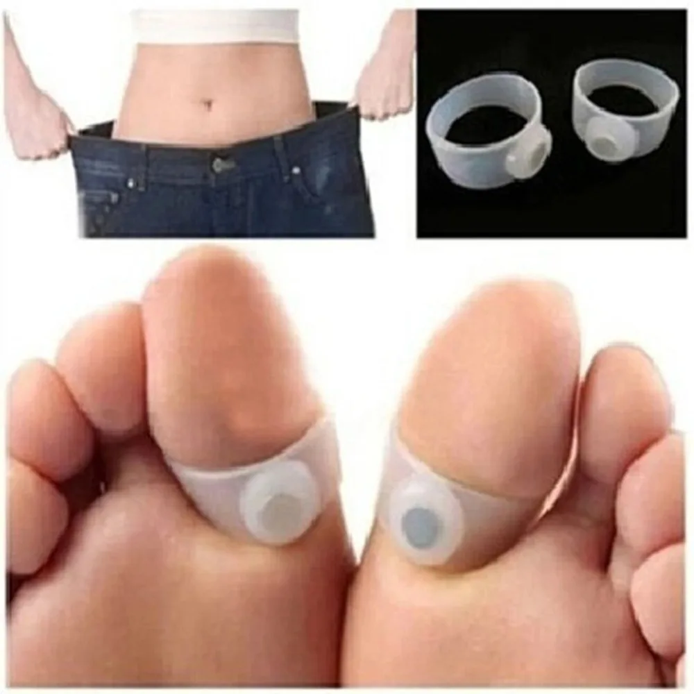 2 шт. = 1 пара мягкие силиконовые магнитное кольцо держать тонкий Фитнес средство для сброса веса для похудения магнитное кольцо обруч для похудения