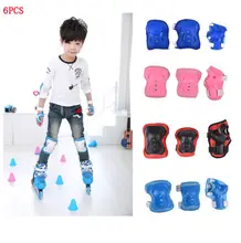 6PCS Kid Skateboard Roller Blading Elbow Knee Wrist Protective Gear Pad Guard