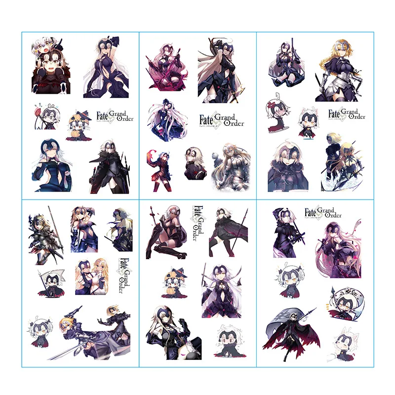 

6 Sheets/Set Anime Fate Grand Order Decorative Sticker Scrapbooking DIY Craft Stickers Stationery