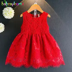 Babzapleume/Летний стиль в Корейском стиле детские платья Одежда для маленьких девочек кружевное платье без рукавов платье-пачка принцессы