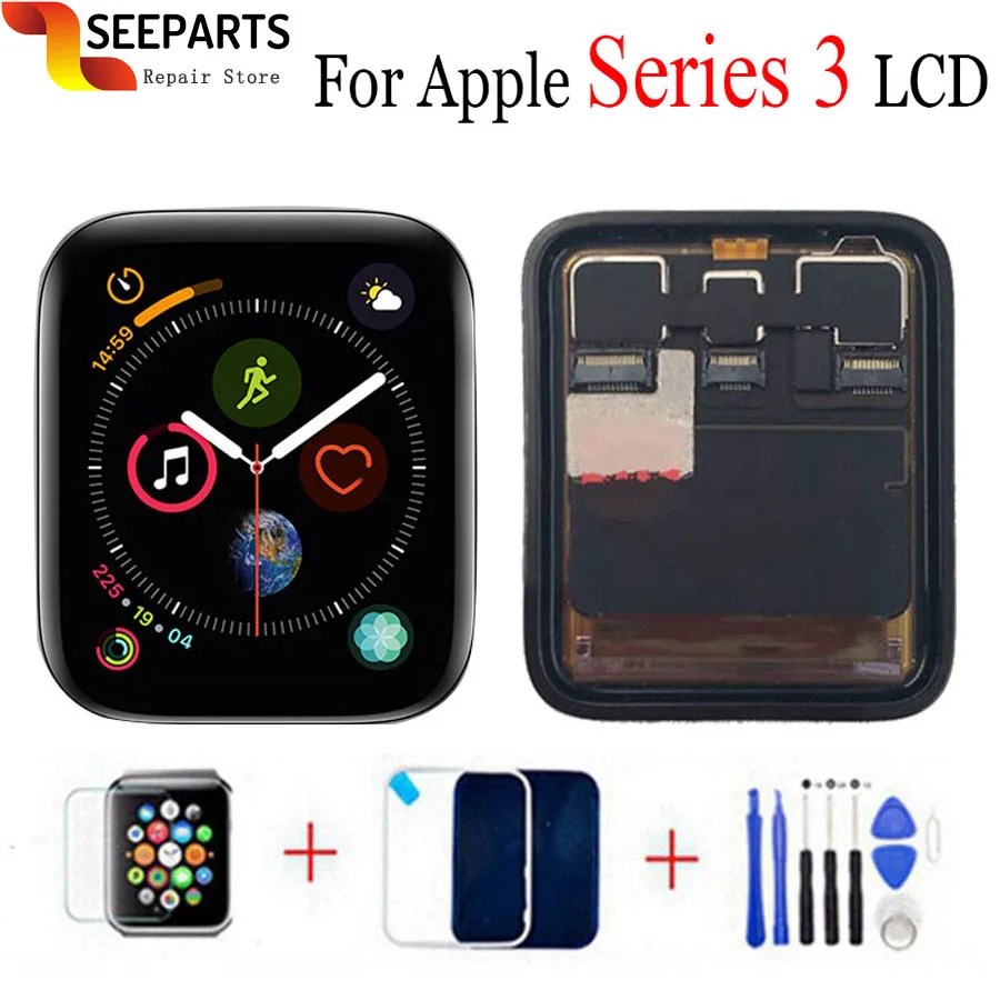 Для Apple Watch Series 3 ЖК-дисплей сенсорный экран дигитайзер Серия S3 38 мм/42 мм Замена GPS