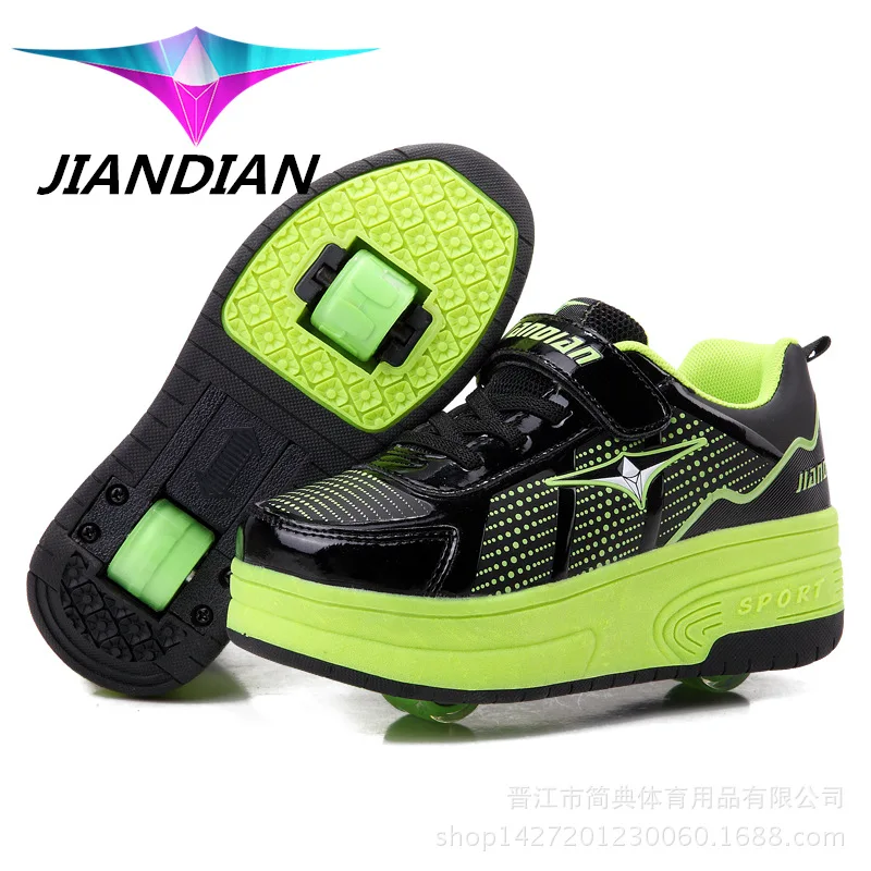 

Heelys 2016 Children Kids Fashion Sneakers with Two Wheels Roller Skate Shoes Boys Girls Shoes 28-37