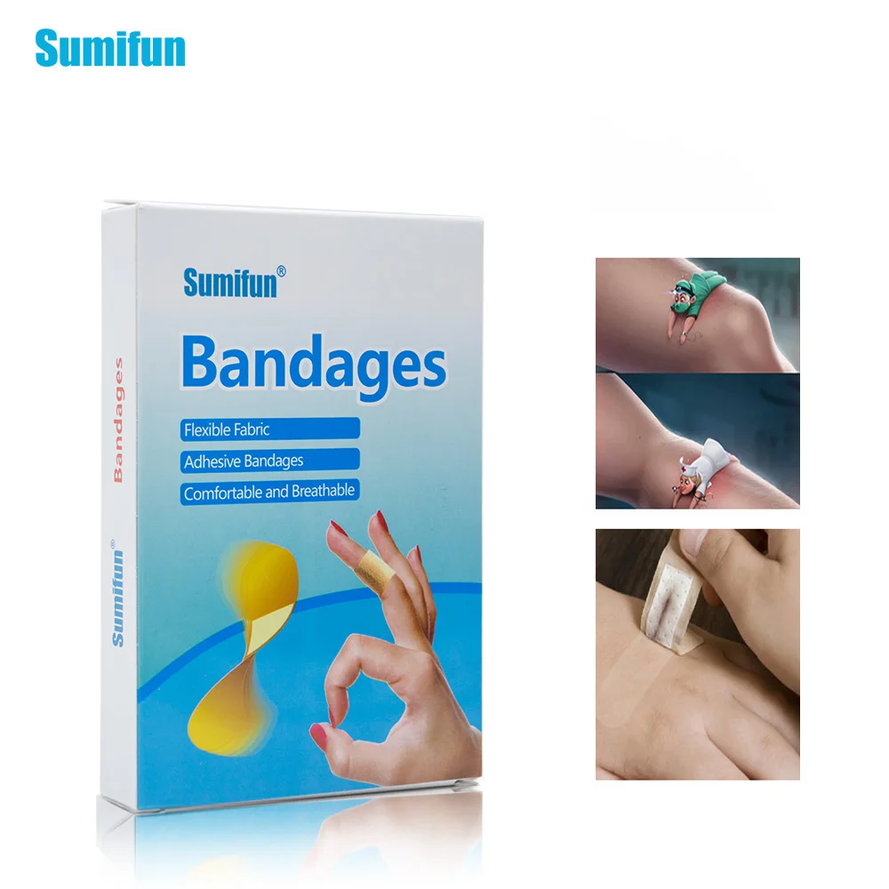 

Sumifun 100Pcs/Box Cartoon Bandages Hemostasis Band aid Sterile Stickers Adhesive Bandage First Aid Plaster K02901