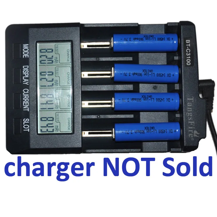 

1-10PCS Real 3.7V 14500 rechargeable lithium ion battery 900mah li-ion cell AA Size for laser flashlight torch