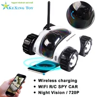 wireless charger Wi-Fi remote spy car camera video toy car Night Vision mobile 3MP IP Camera Smart Phone remote control tank car