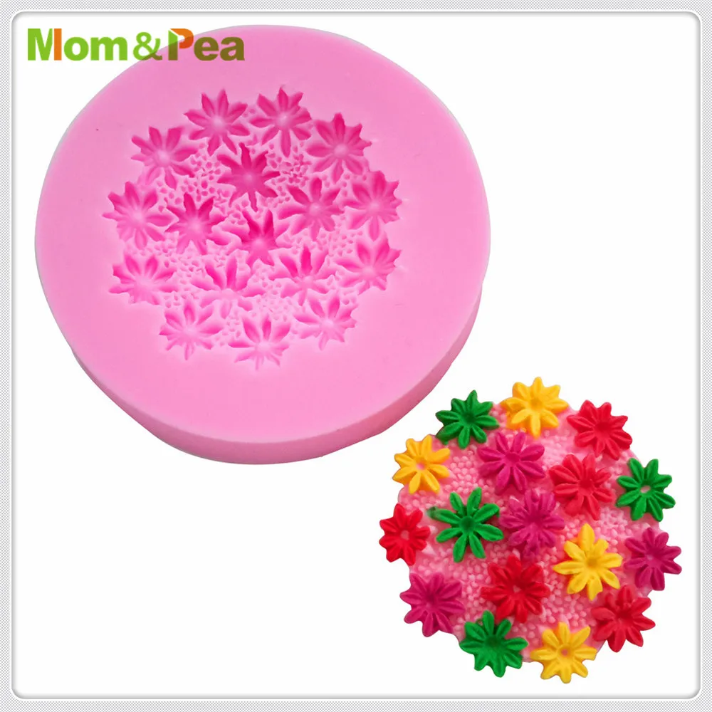 Силиконовая форма в форме маленьких цветов Mom &amp Pea MPA1893 украшение для торта 3D