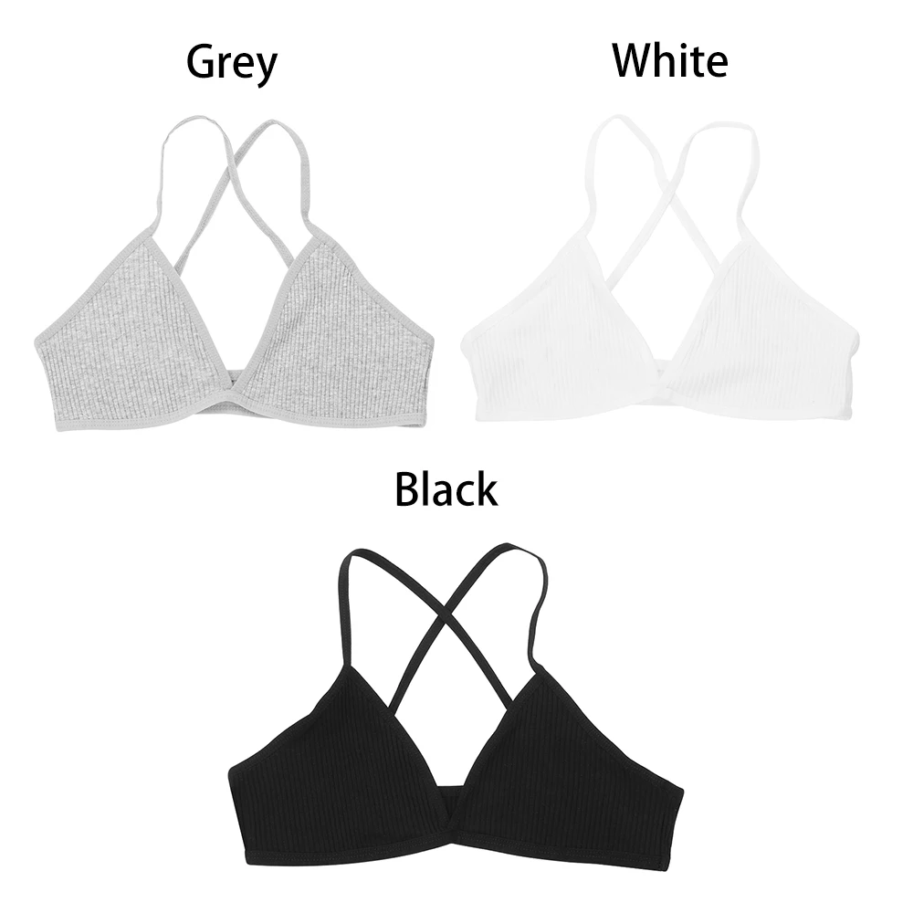 Sexy Backless Women Triangle Bra Tops Solid Wireless Bralette V Neck Seamless Lingerie Underwear Soft Comfortable Intimates