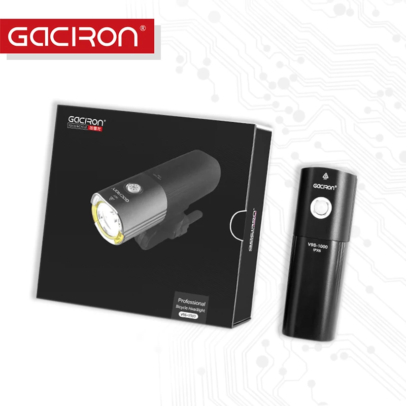 Gaciron Bicycle Headlight Bike LED Lamp Front Light 1000 Lumens 4500 Battery Rechargeable Power Bank Bicycle