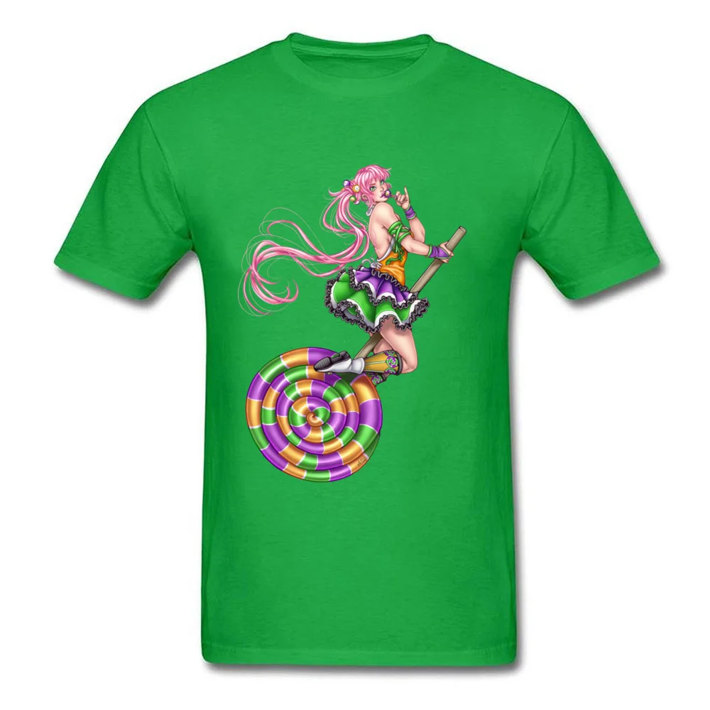 Lollipop Witch by Amberly Berendson T Shirt for Men Printed Summer/Autumn Tops T Shirt Cheap Clothing Shirt O Neck 100% Cotton Lollipop Witch by Amberly Berendson green