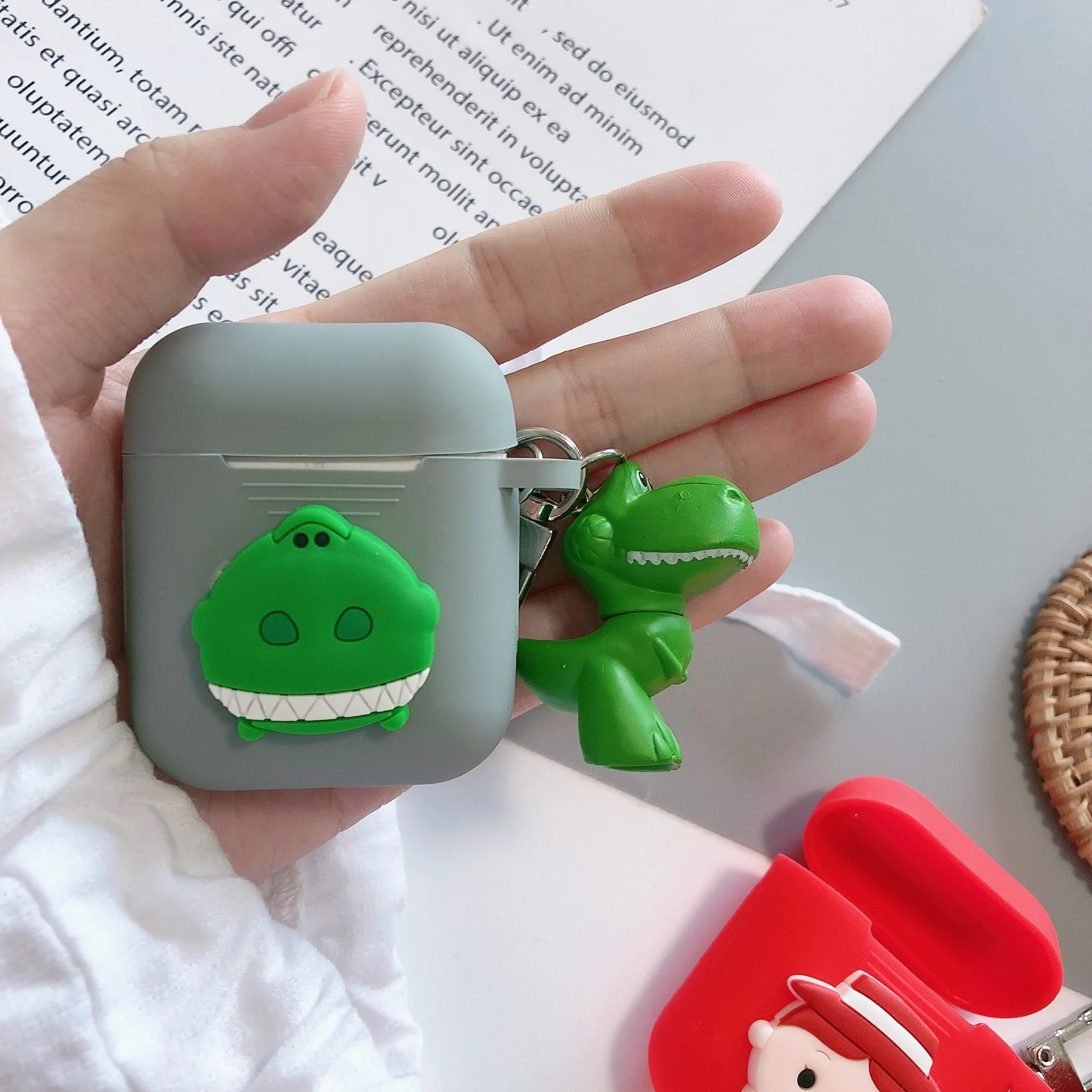 Чехол для наушников Toy Story Rex Dinosaur Hamm Red Hearts Jessie Green Alien для Apple Airpods 1 2 силиконовый защитный чехол с рисунком