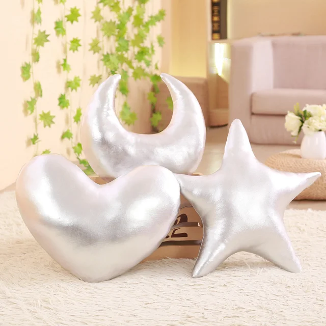 Soft Shining Sky Series Pillow Stuffed Moon/Star /Heart Plush Toys Soft Cushion Nice Sofa Pillow Kawaii Christmas Gift For Girl 4