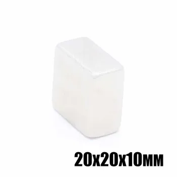 

20pcs 20x20x10 mm Neodymium magnet Rare Earth small Strong block permanent 20*20*10mm fridge Electromagnet NdFeB nickle magnetic