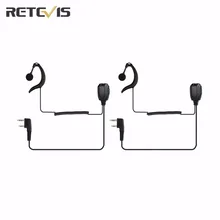 2pcs Walkie Talkie Accessories Retevis C Type Earpiece For Retevis RT23 Cross-band Repeater Dual PTT Amateur Two Way Radio J9122