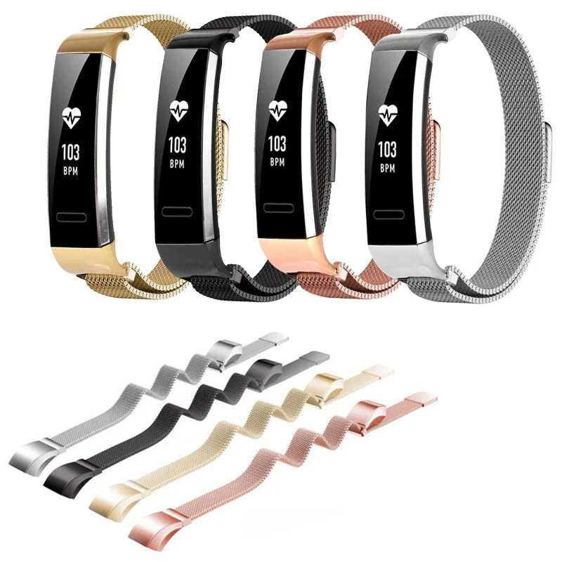 Milanese loop strap For Huawei B29 B19 Magnetic clasp Wristband Replacement for Huawei Sport Band Bracelet Adjustable length Milanese loop strap For Huawei B29 B19 Magnetic clasp Wristband Replacement for Huawei Sport Band Bracelet Adjustable length