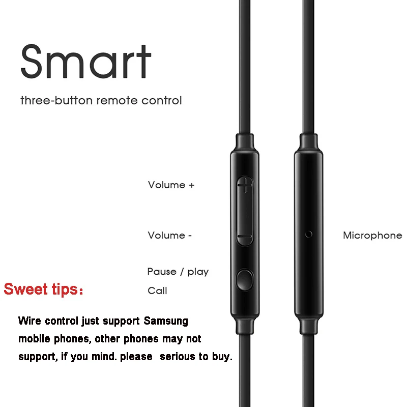 Оригинальные наушники SAMSUNG черный цвет оптовая продажа 5/10/15/20/50 шт. проводные