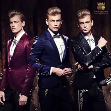 Fanzhuan Новая мода Повседневная Демисезонный Мужская мужчина малый, черного цвета корейский 510009 Блейзер красный