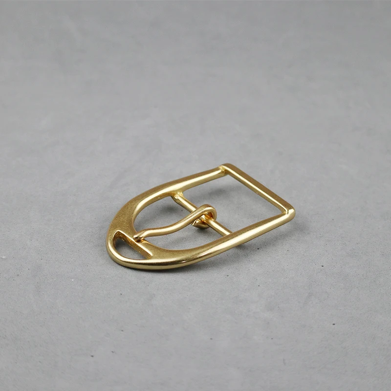 

DIY Johnleather Craft Hardware Solid Brass Classic American Style Stirrup Belt Buckle # 9010401-B40